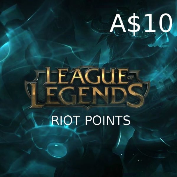 League of Legends 10 AUD Prepaid RP Card OCE