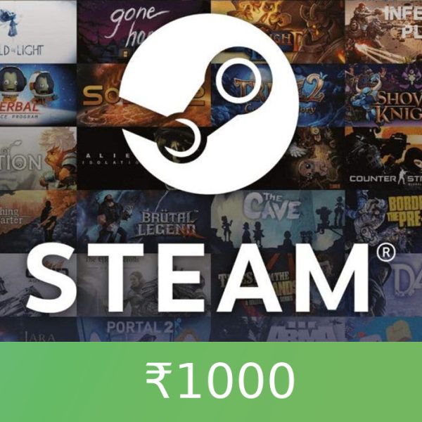 Steam Gift Card ₹1000 INR Activation Code